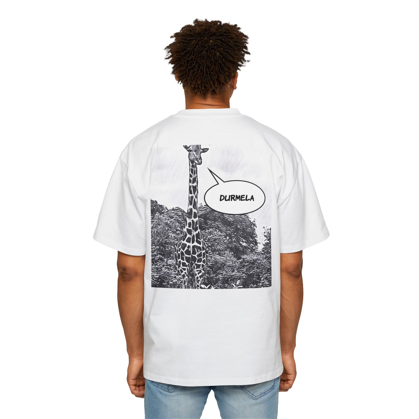 Oversized Tee - Men's Botswana Durmela Design Front and Back