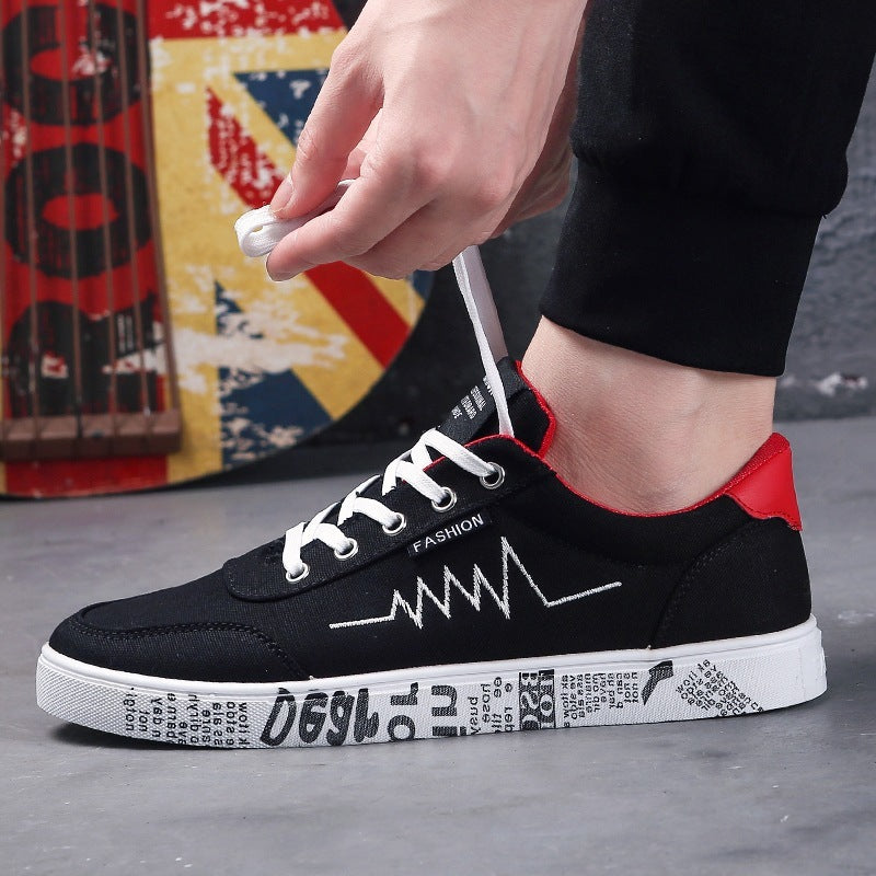 Men's canvas shoes sports casual men's shoes flat shoes men