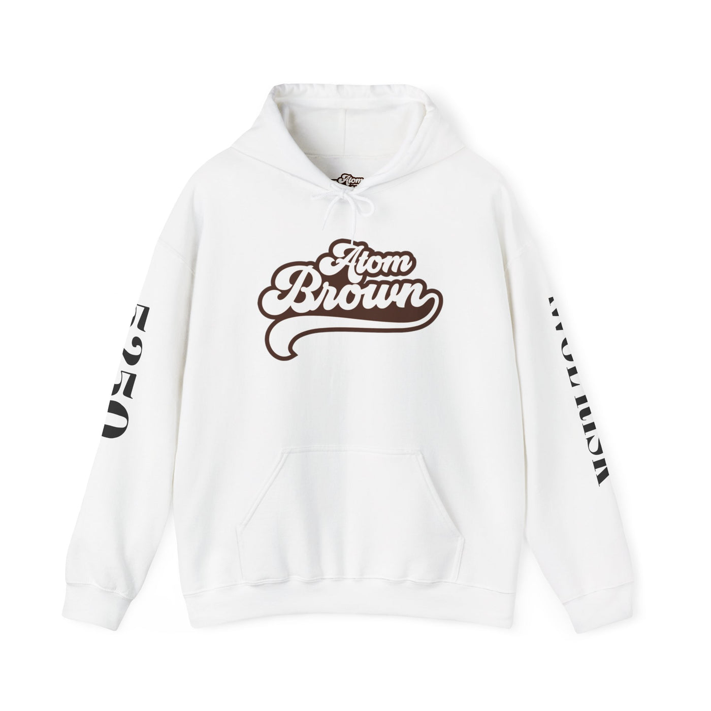 Hoodie - Atom Brown Front and Back Design Hip Hop Unisex Heavy Blend™ Hooded Sweatshirt