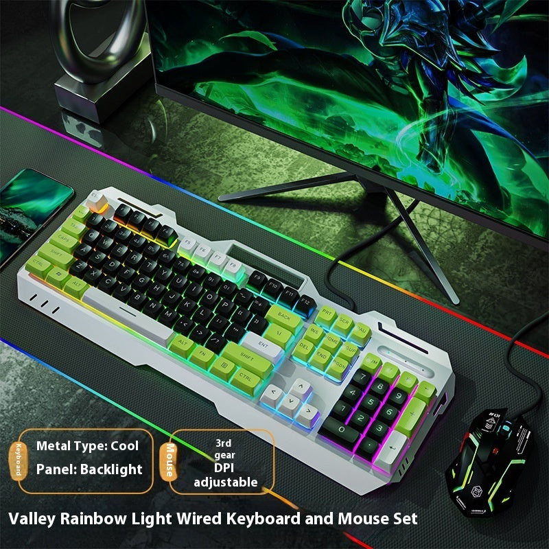 Keyboard Wired Mechanical Feeling Gaming Electronic Sports Desktop Computer Mute