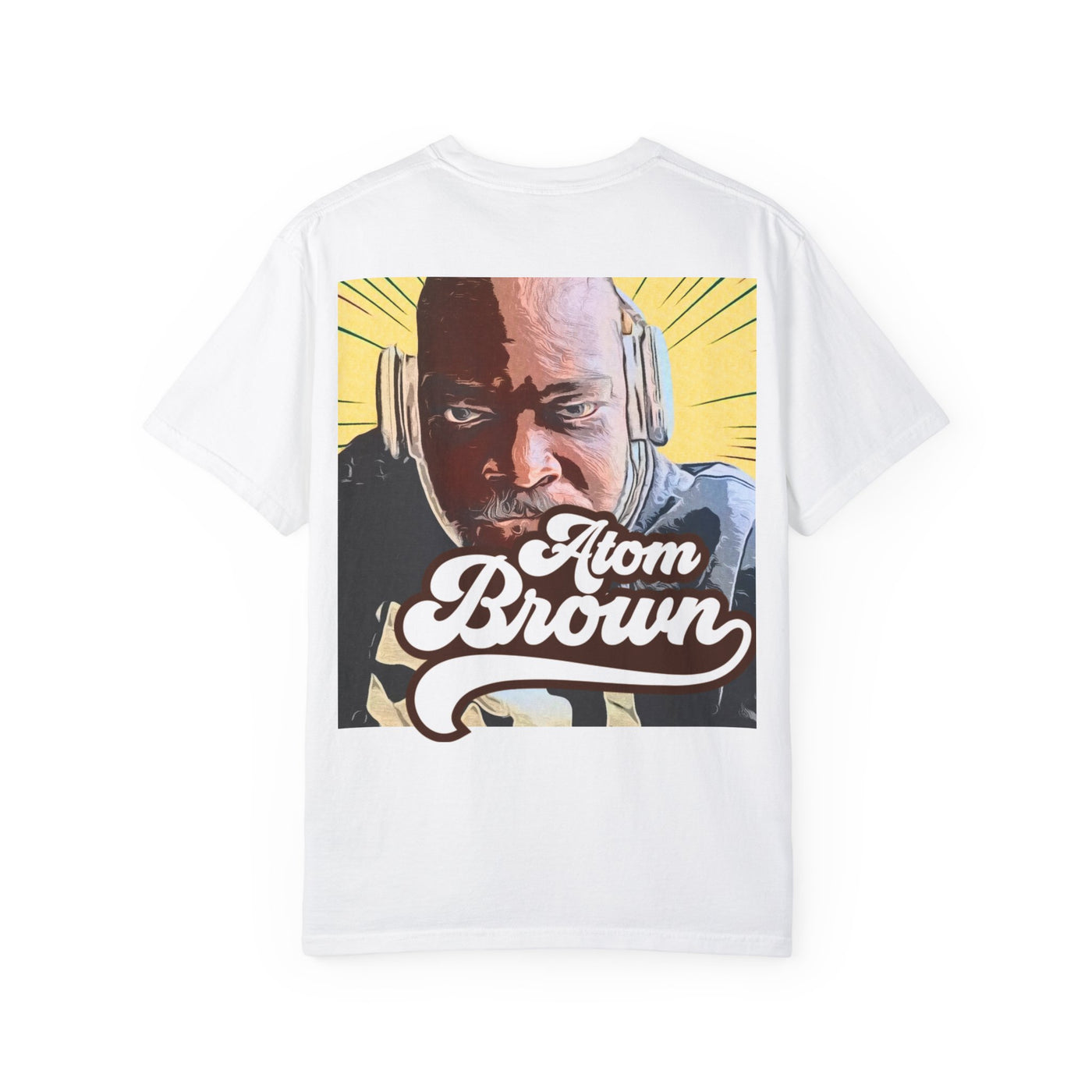 Atom Brown Unisex T-shirt - Hip Hop Design Front and Back