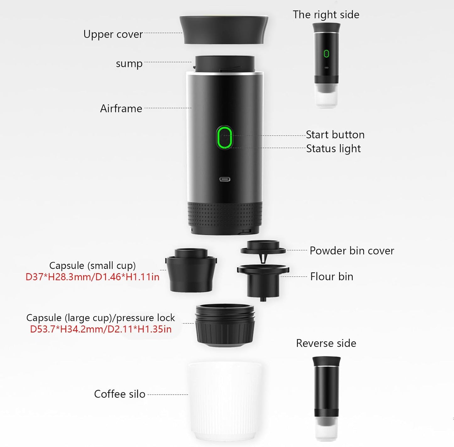Portable Electric Espresso Machine – 3-in-1 Coffee Maker
