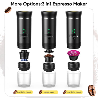 Portable Electric Espresso Machine – 3-in-1 Coffee Maker
