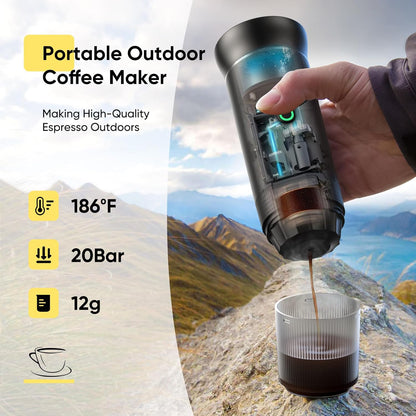 Portable Electric Espresso Machine – 3-in-1 Coffee Maker