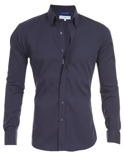 Long Sleeve Zipper Shirt With Button Design Fashion Lapel Tops For Mens Clothing