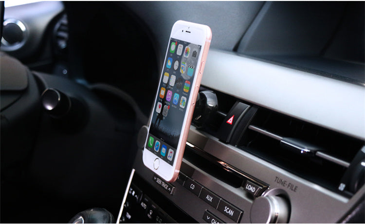 Car mobile phone navigation bracket mobile phone rack outlet magnetic car
