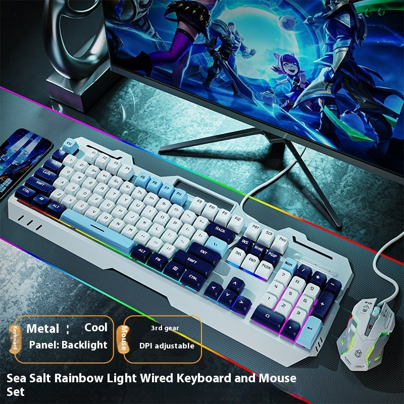 Keyboard Wired Mechanical Feeling Gaming Electronic Sports Desktop Computer Mute