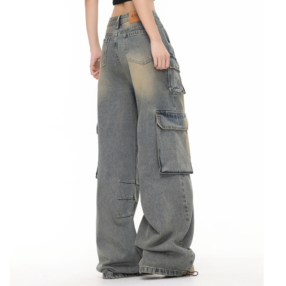 Vintage Fashion Work Clothes Jeans For Men