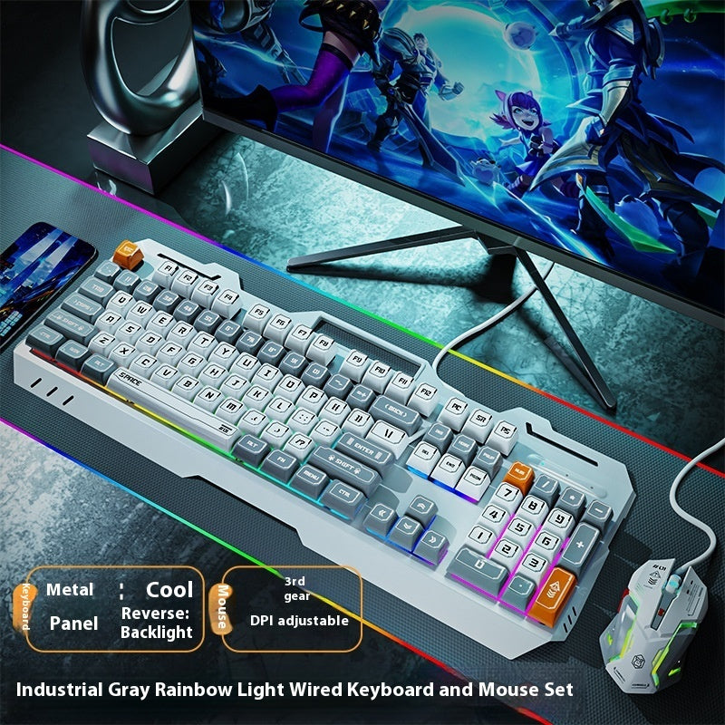 Keyboard Wired Mechanical Feeling Gaming Electronic Sports Desktop Computer Mute