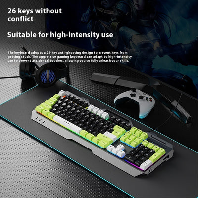 Keyboard Wired Mechanical Feeling Gaming Electronic Sports Desktop Computer Mute